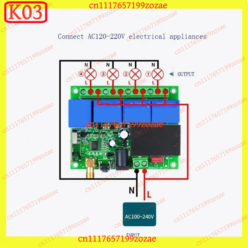 DC12‑36V 4-Kanal-Relais-Empfän – 433Mhz Receiver Module Bewertung und Preis